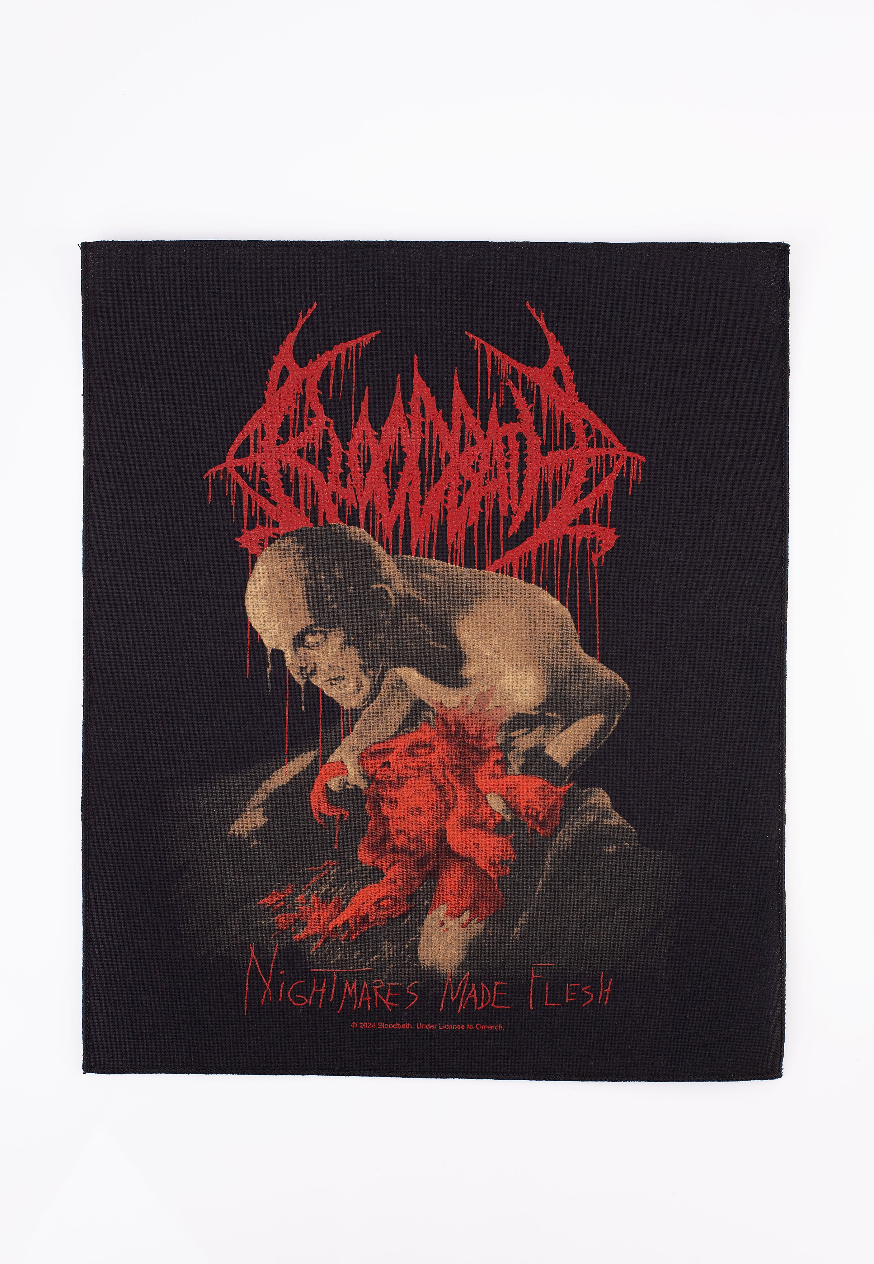 Bloodbath Nightmares Made Flesh backpatch toppa nera unica