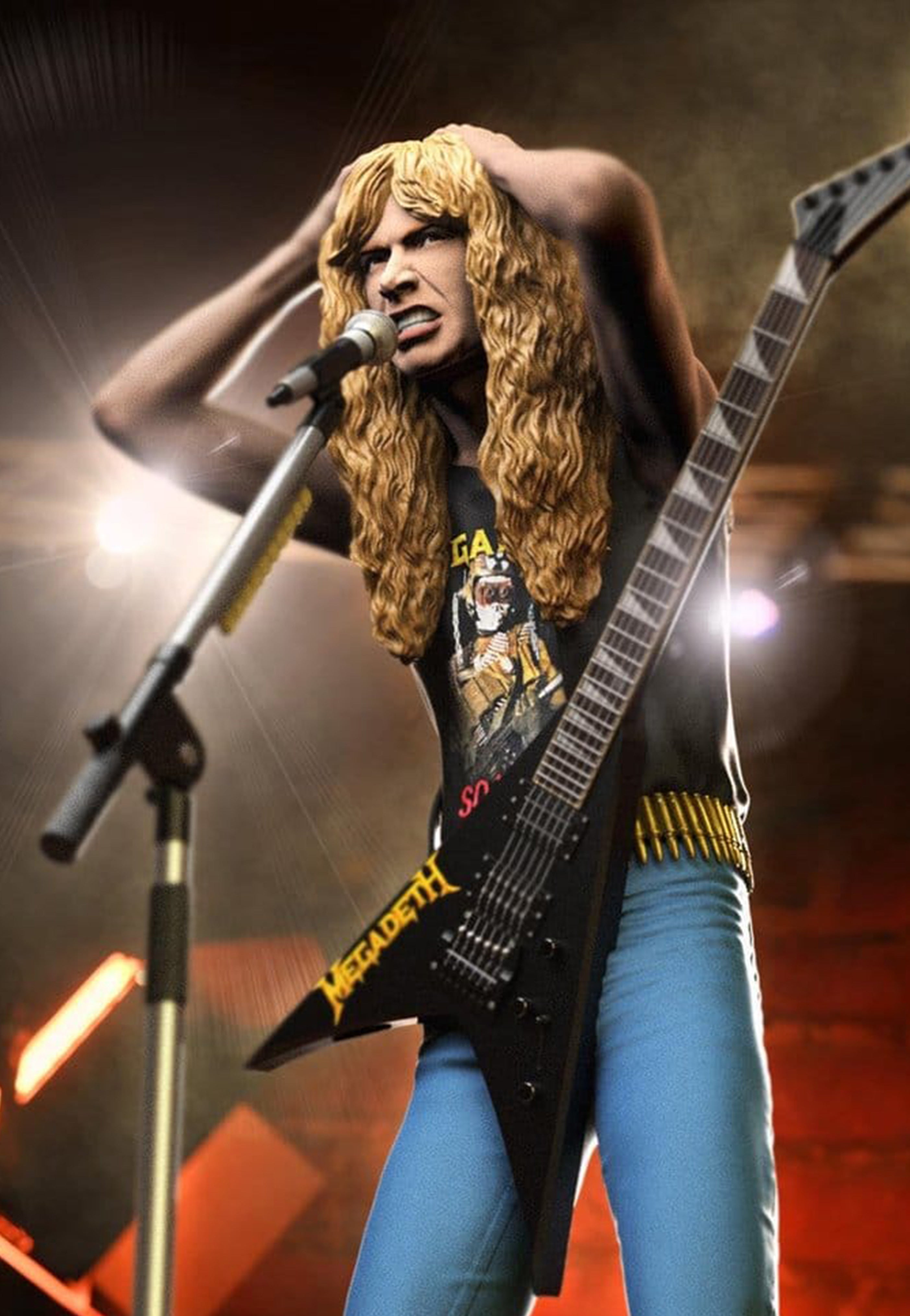Megadeth Dave Mustaine II Rock Iconz statua limitata