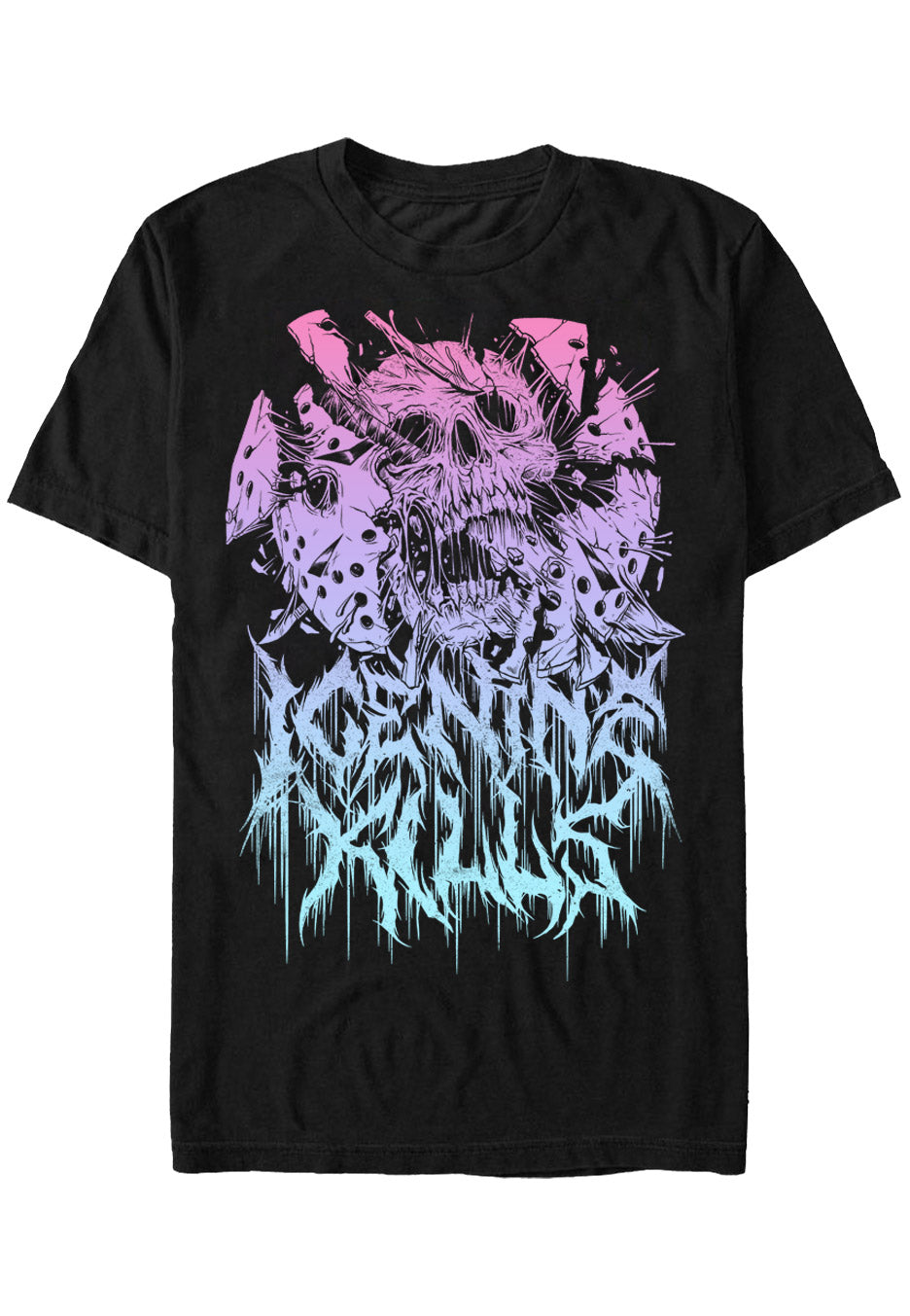 Ice Nine Kills Pastel Skull maglietta nera uomo metalcore