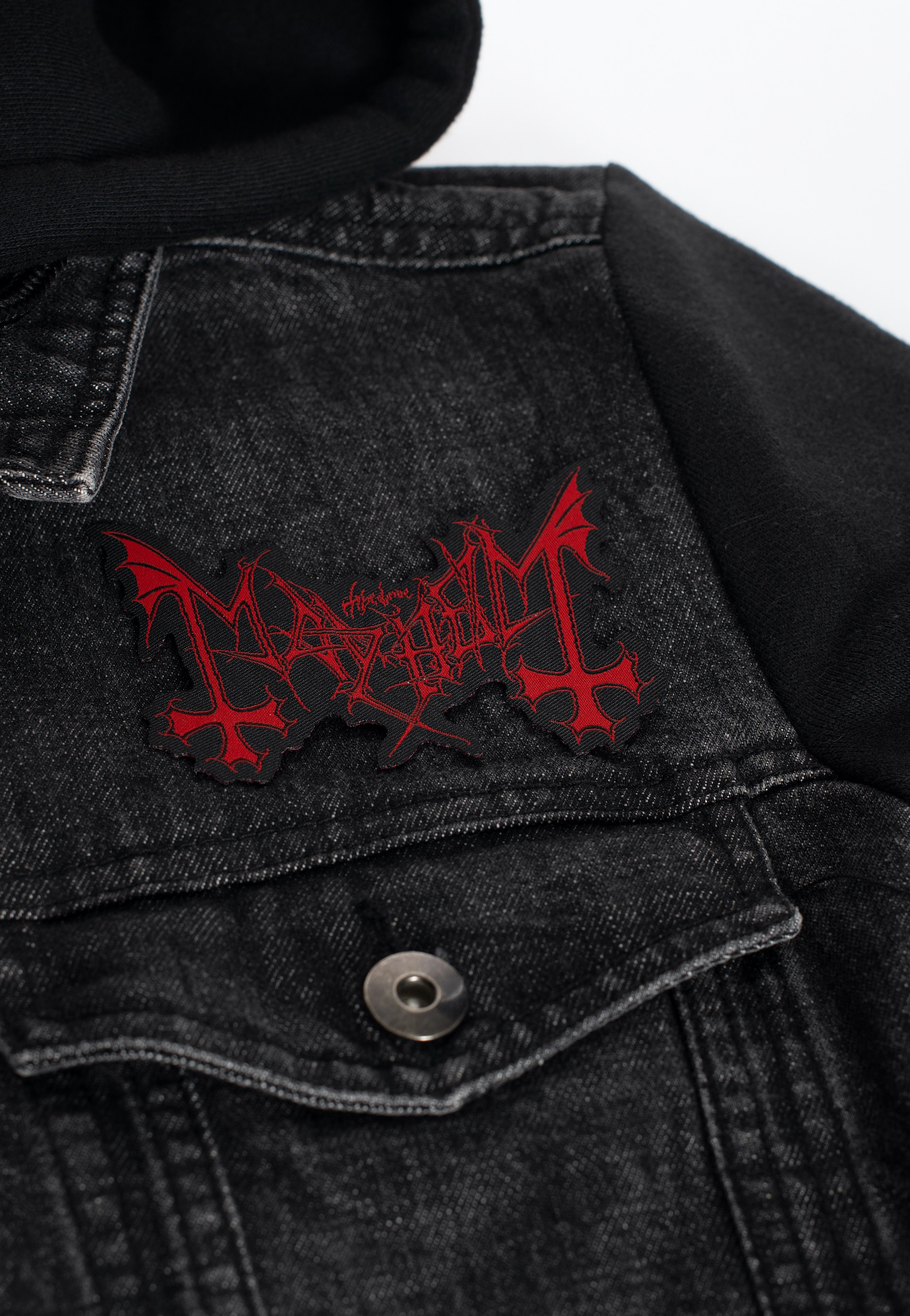 Mayhem Logo Cut Out toppa ricamata onesize black metal