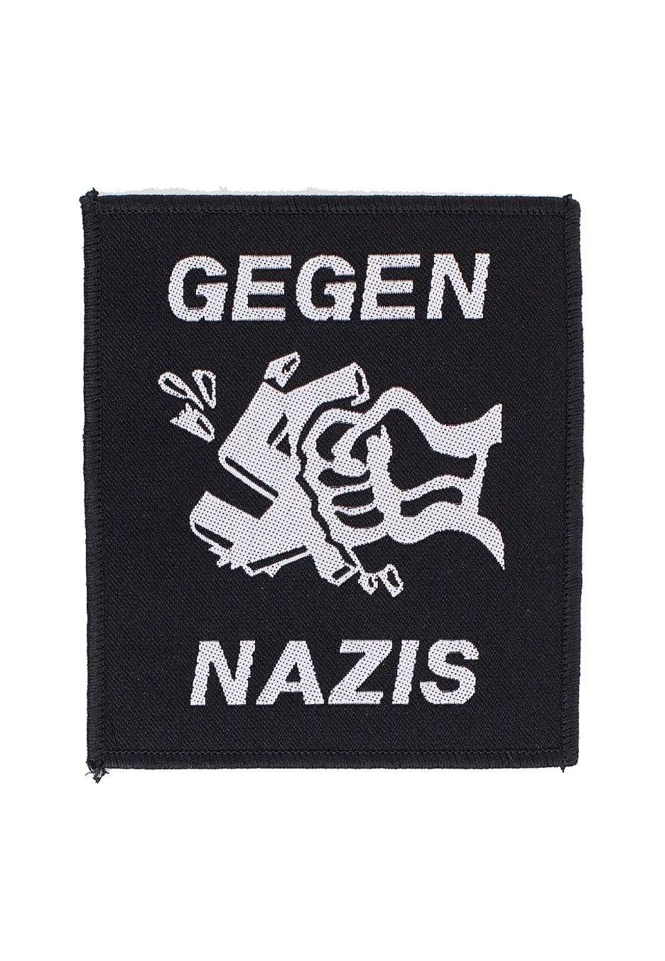 Gegen Nazis Logo patch nera da cucire unisex
