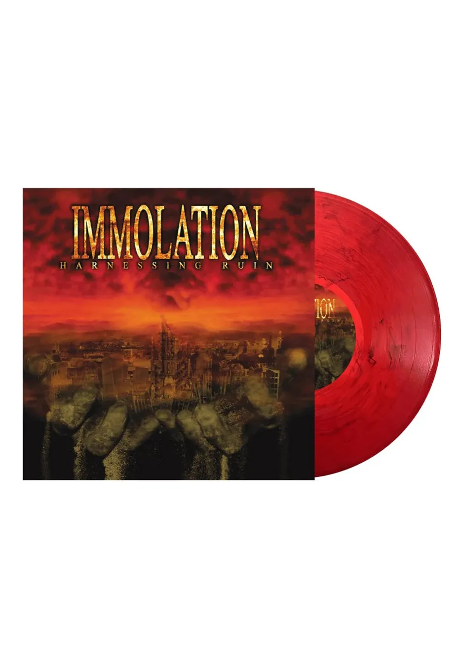 Immolation Harnessing Ruin vinile LP rosso nero marmorizzato