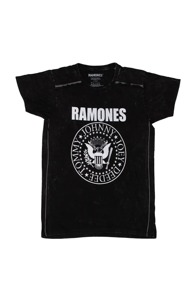 Ramones Presidential Seal Snow Wash T-Shirt Nera