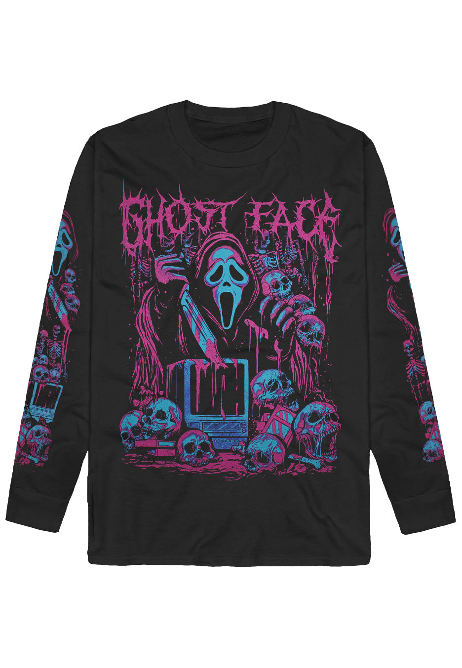 Scream Metal Longsleeve maglia nera taglia M cotone