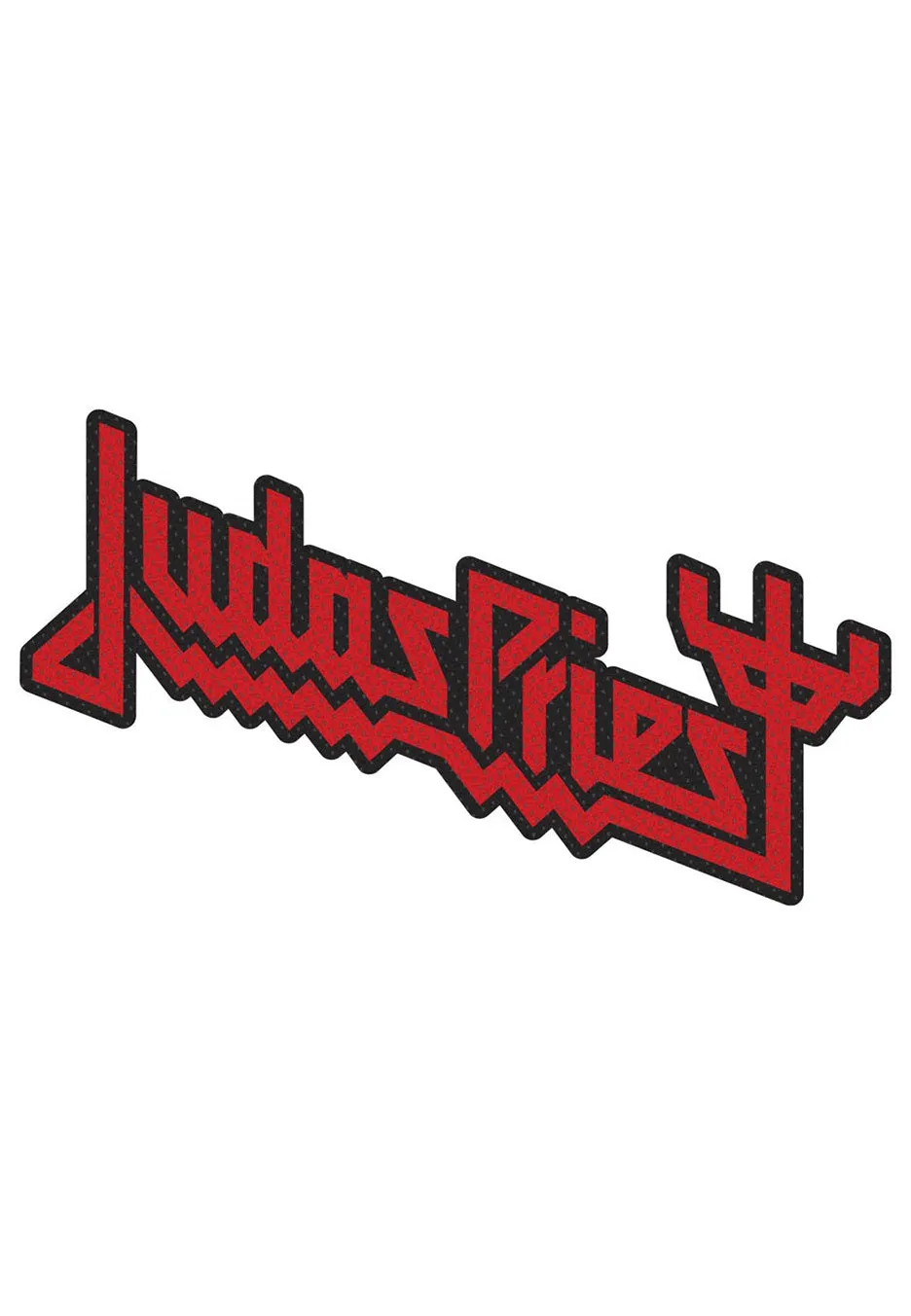 Judas Priest Logo Cut Out patch toppa nera rossa