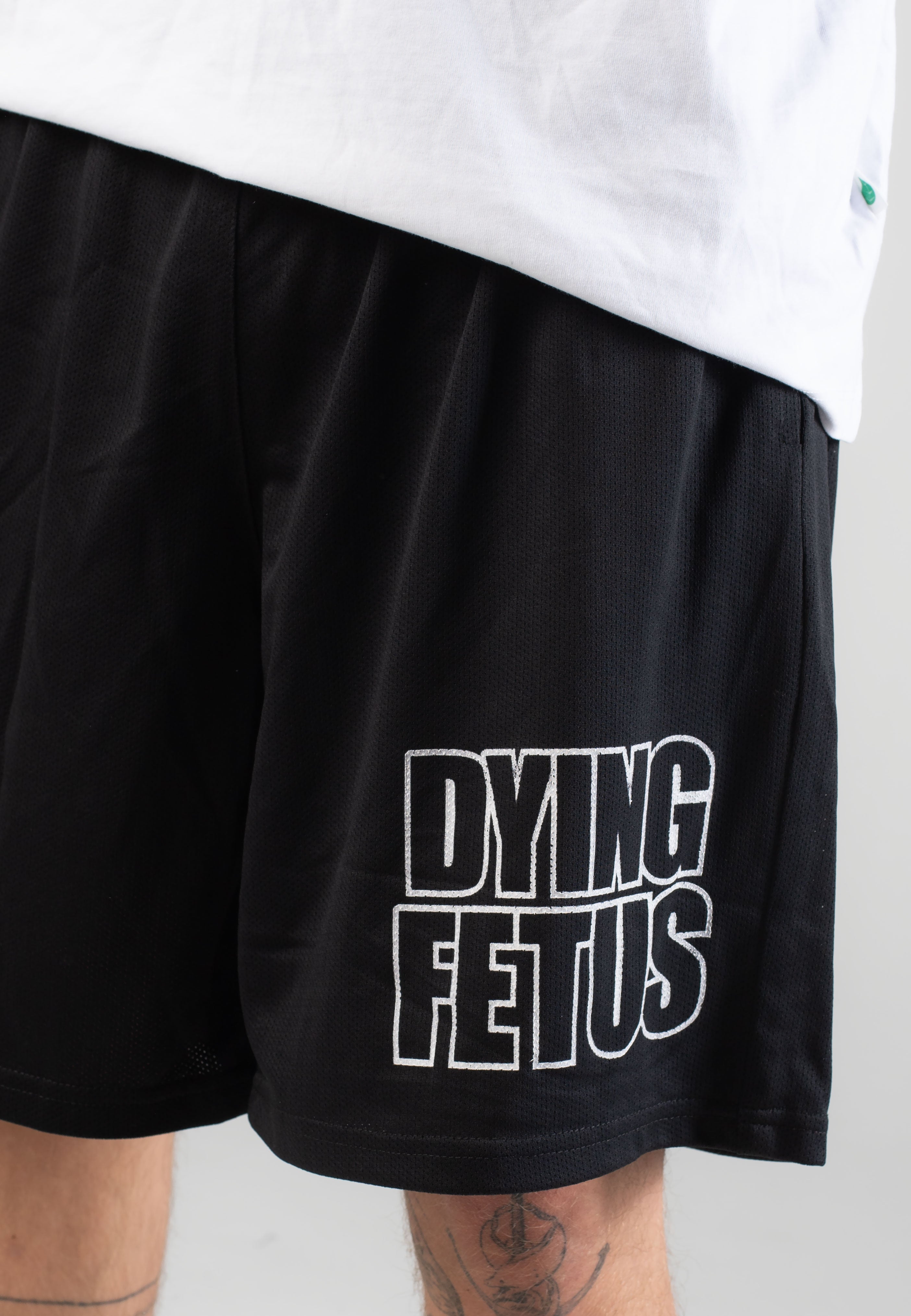 Dying Fetus Simple Logo shorts neri mesh death metal