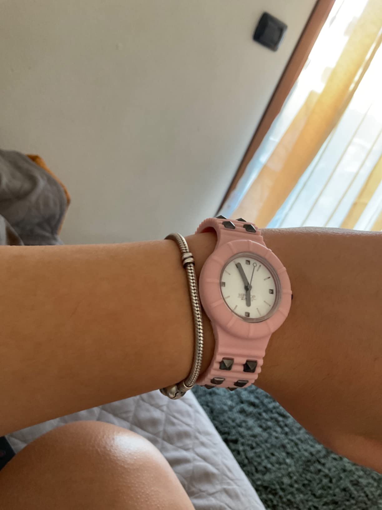 Hip Hop Hero 32 Punk Lady orologio rosa borchie 32 mm