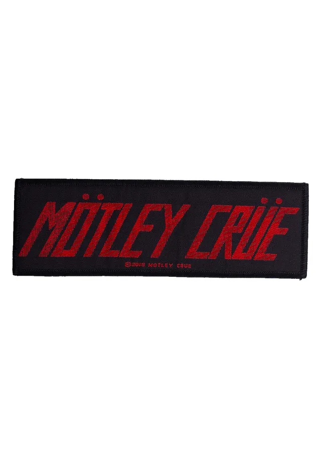 Mötley Crüe Logo Patch toppa nera taglia unica glam metal