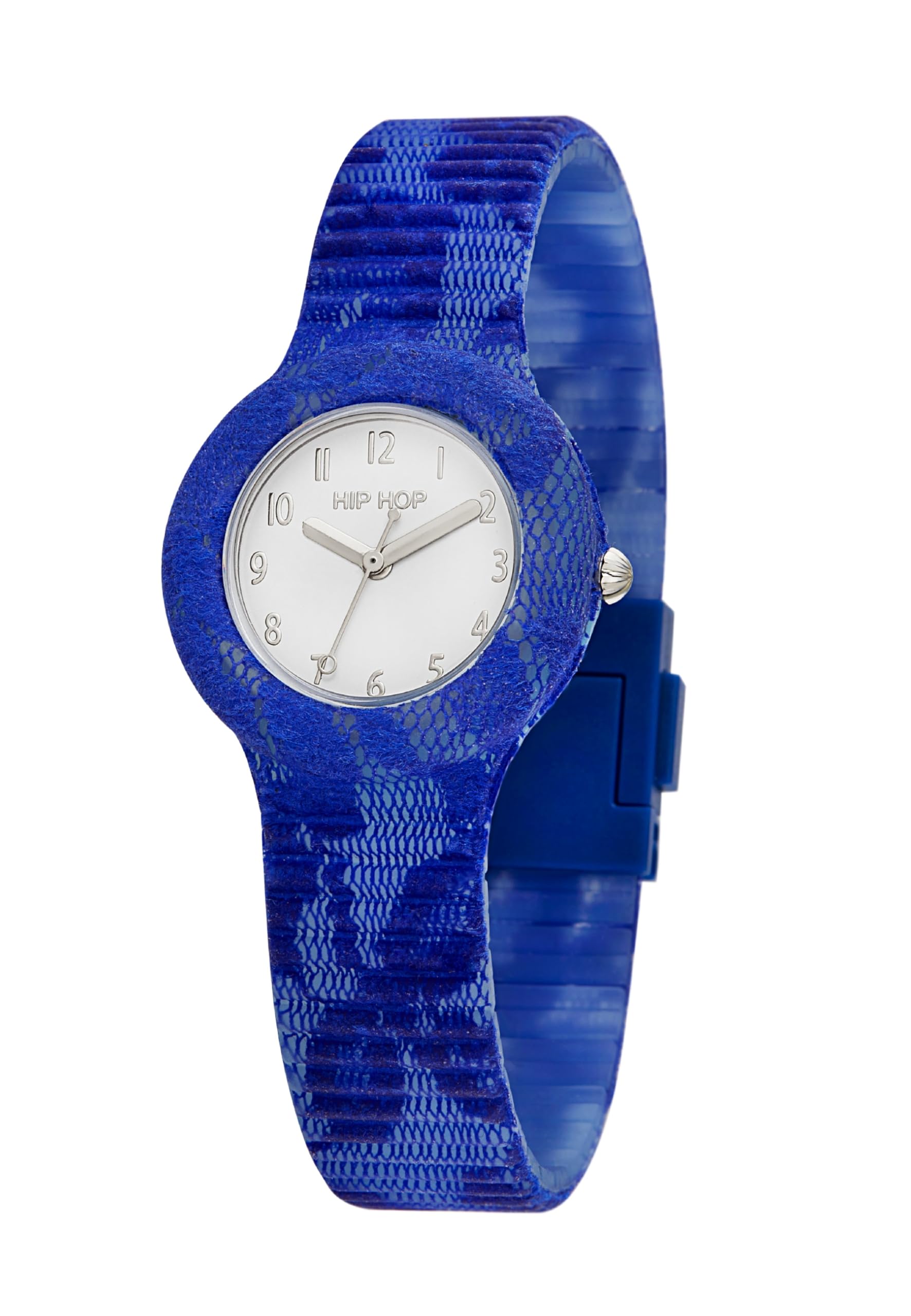 Hip Hop Lace orologio donna 32 mm blu bianco pizzo