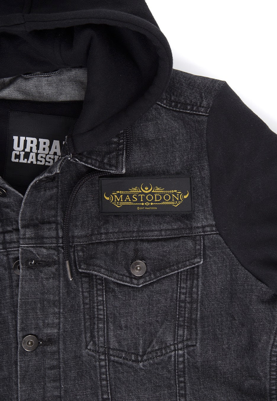 Mastodon Logo Patch toppa nera in poliestere