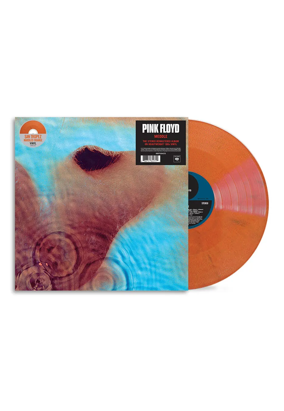 Pink Floyd Meddle vinile LP arancione marmorizzato Ltd