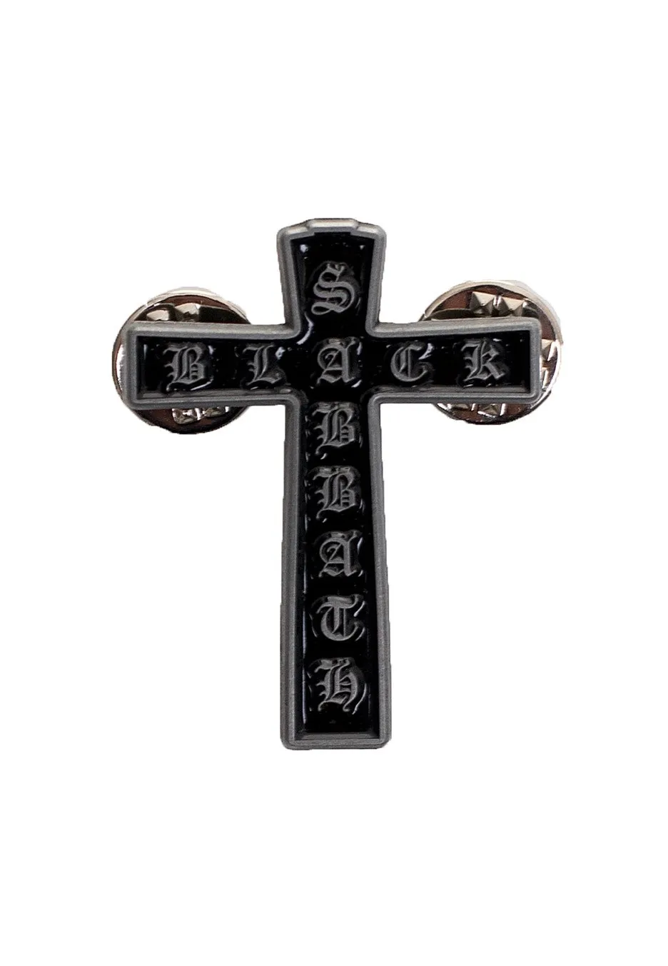 Black Sabbath Cross spilla smaltata nera onesize