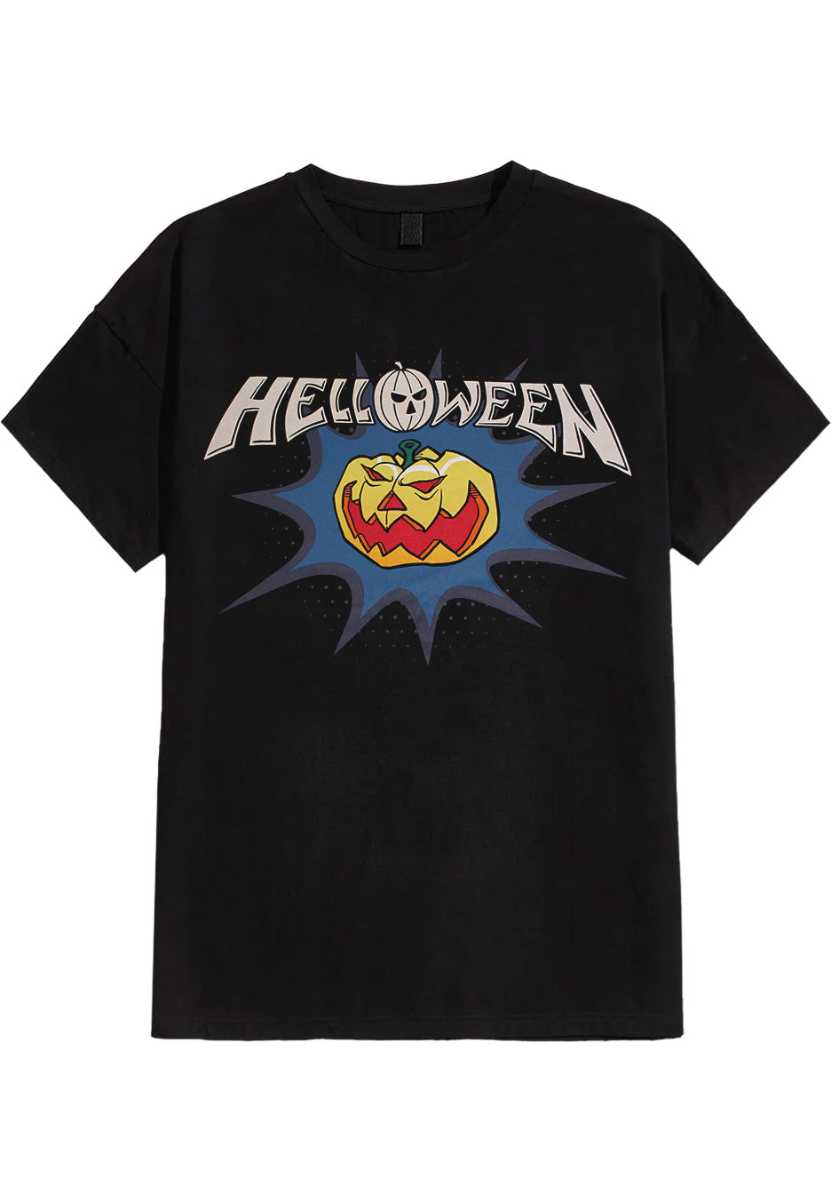 Helloween Classic Logo Comics T-Shirt nera power metal