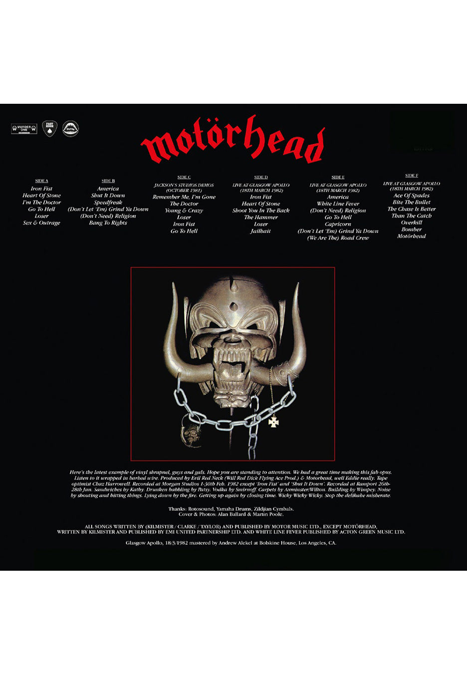 Motörhead Iron Fist 40th Anniversary Vinile 3 LP Hard Rock