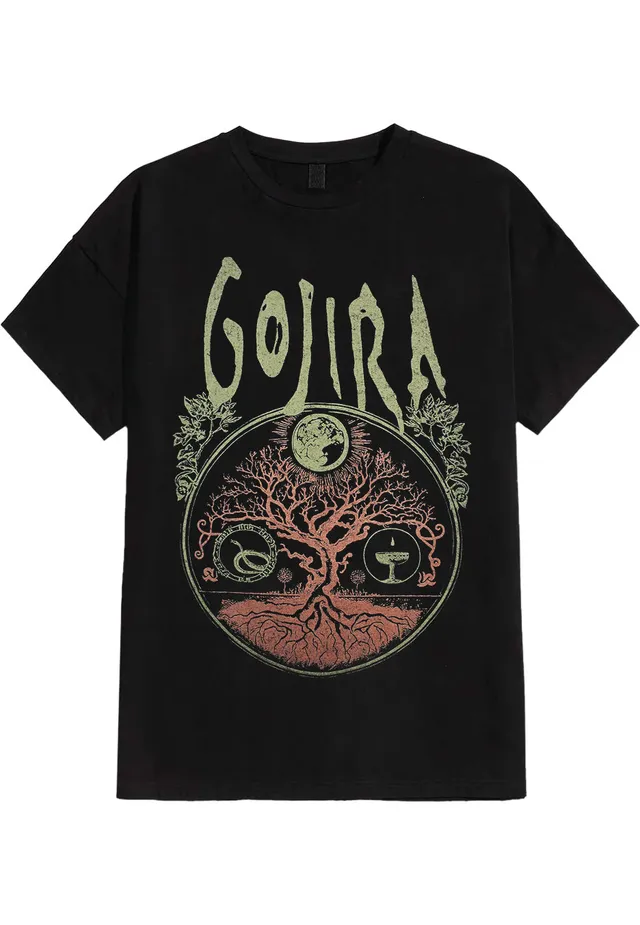 Gojira Cycles T-Shirt Maglietta Nera Death Metal Uomo