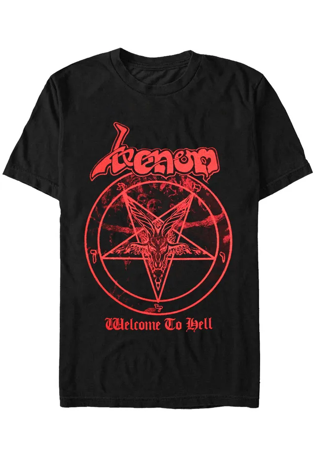 Venom Welcome To Hell t-shirt nera stampa rossa