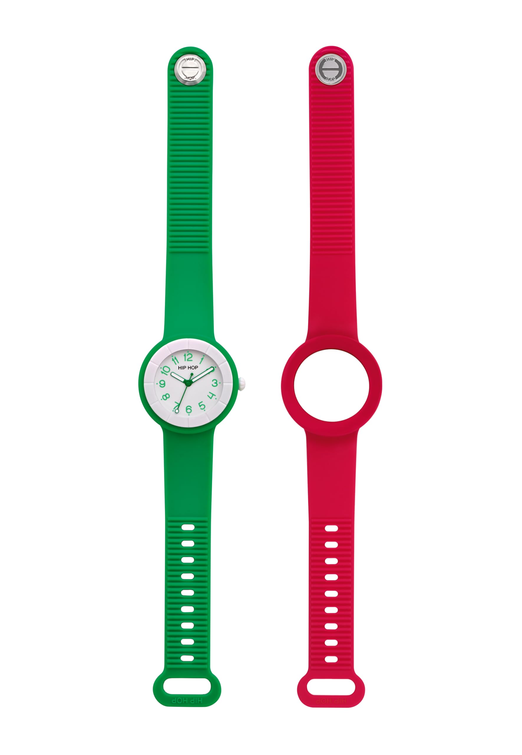 Hip Hop Hero.Dot HK0062 Orologio Donna Verde 34 mm Silicone