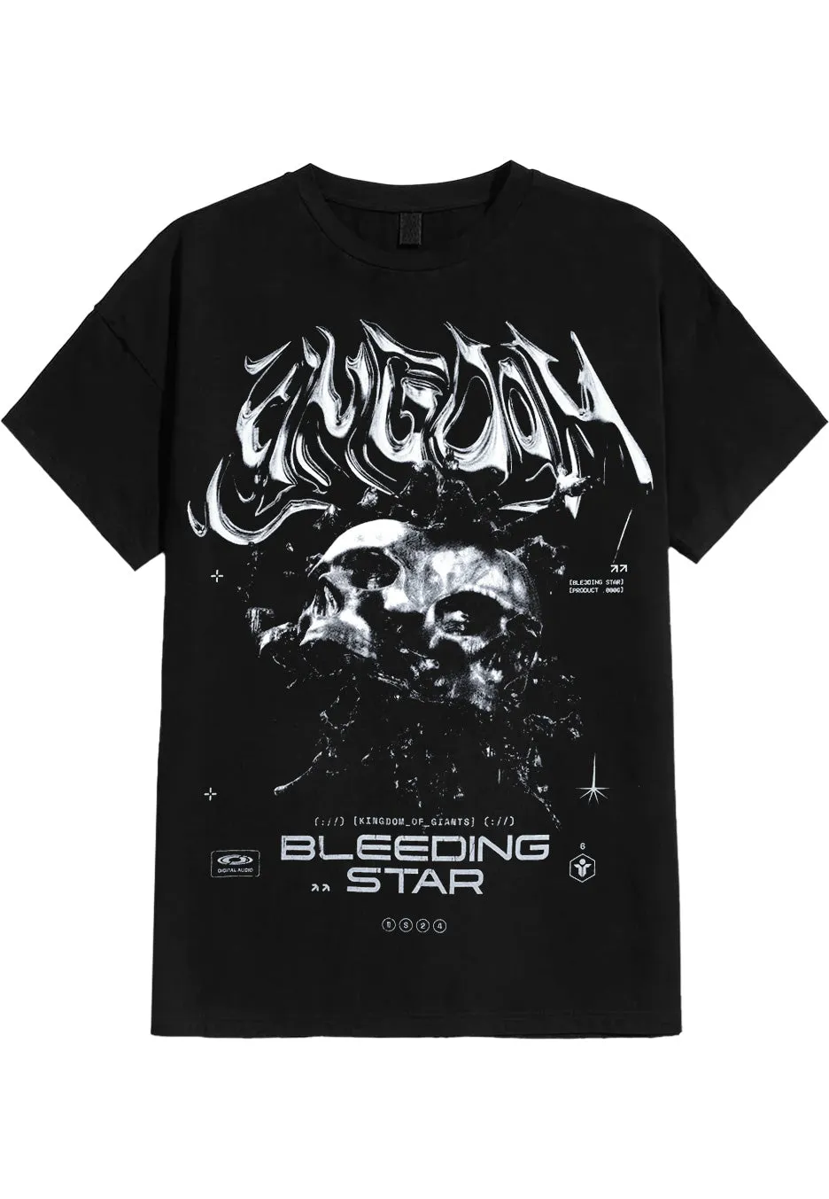 Kingdom Of Giants Skull t-shirt nera metalcore