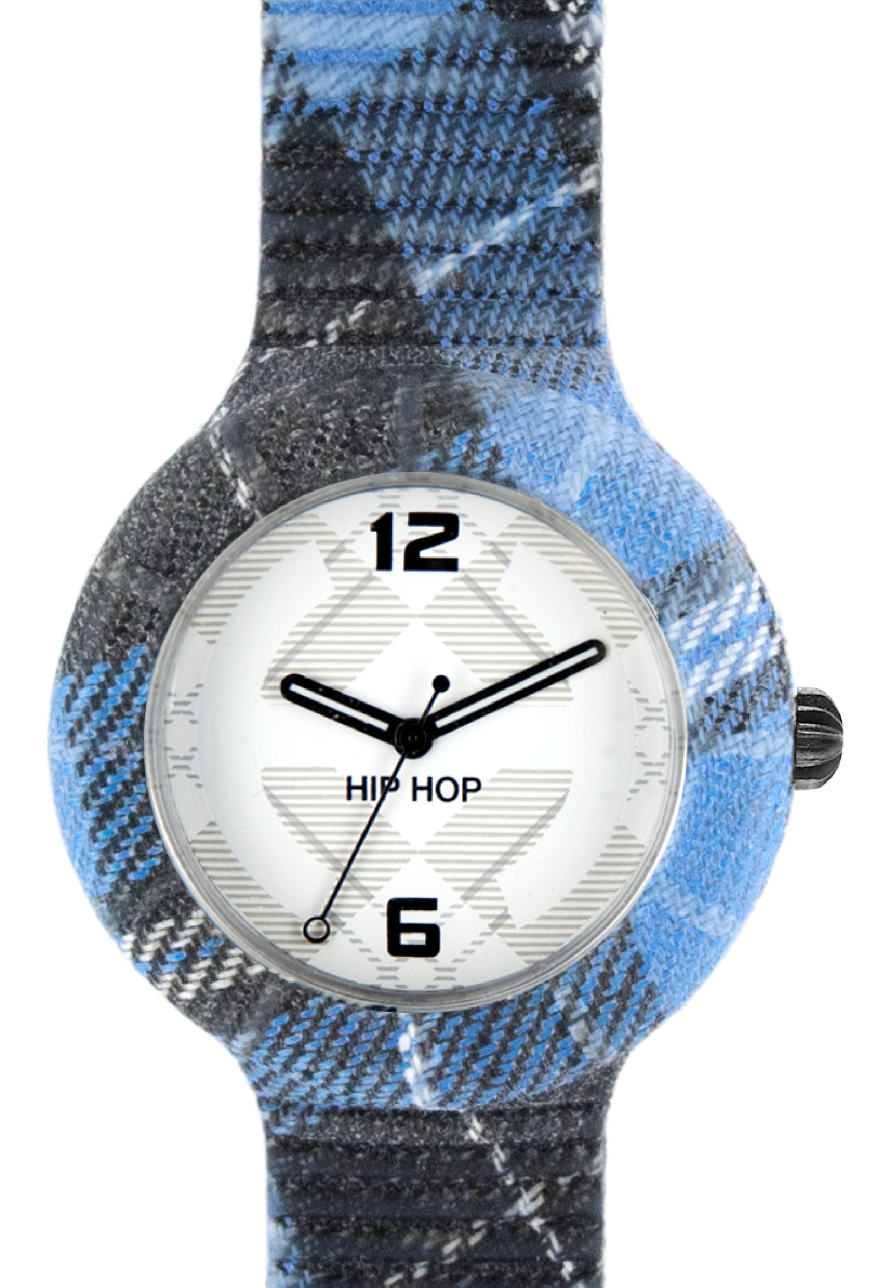 Hip Hop X Man HWU0378 orologio uomo blu tartan 42 mm