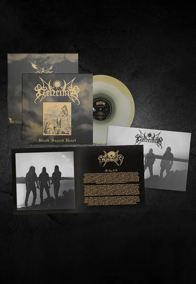 Gehenna Black Seared Heart vinile LP argento oro