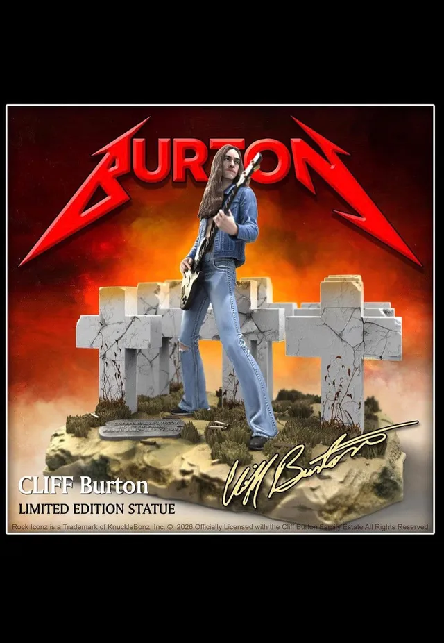 Metallica Cliff Burton III Rock Iconz statua resina 1/9