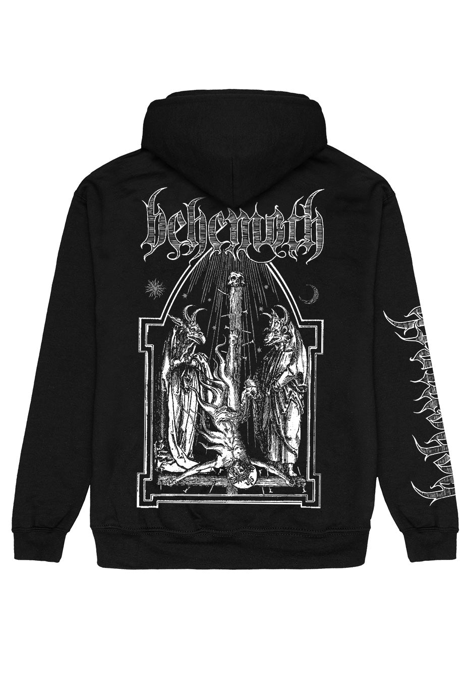 Behemoth Crucified felpa con cappuccio nera