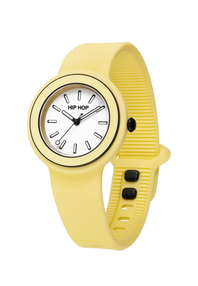 Hip Hop Hero.Dot Bezel orologio donna giallo sketch 34 mm