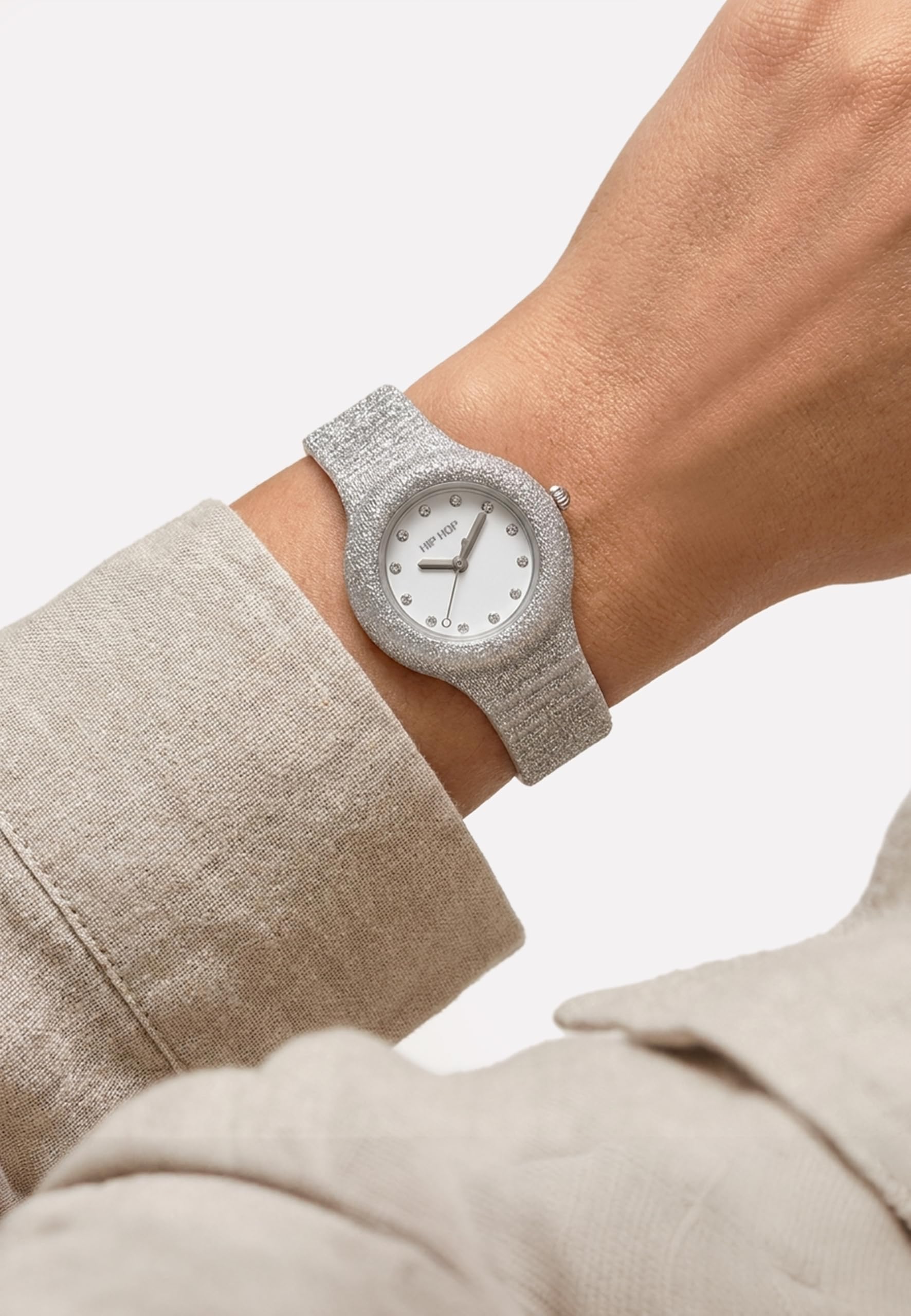 Hip Hop Shimmer Crush Orologio Donna Silicone Nero 32 mm