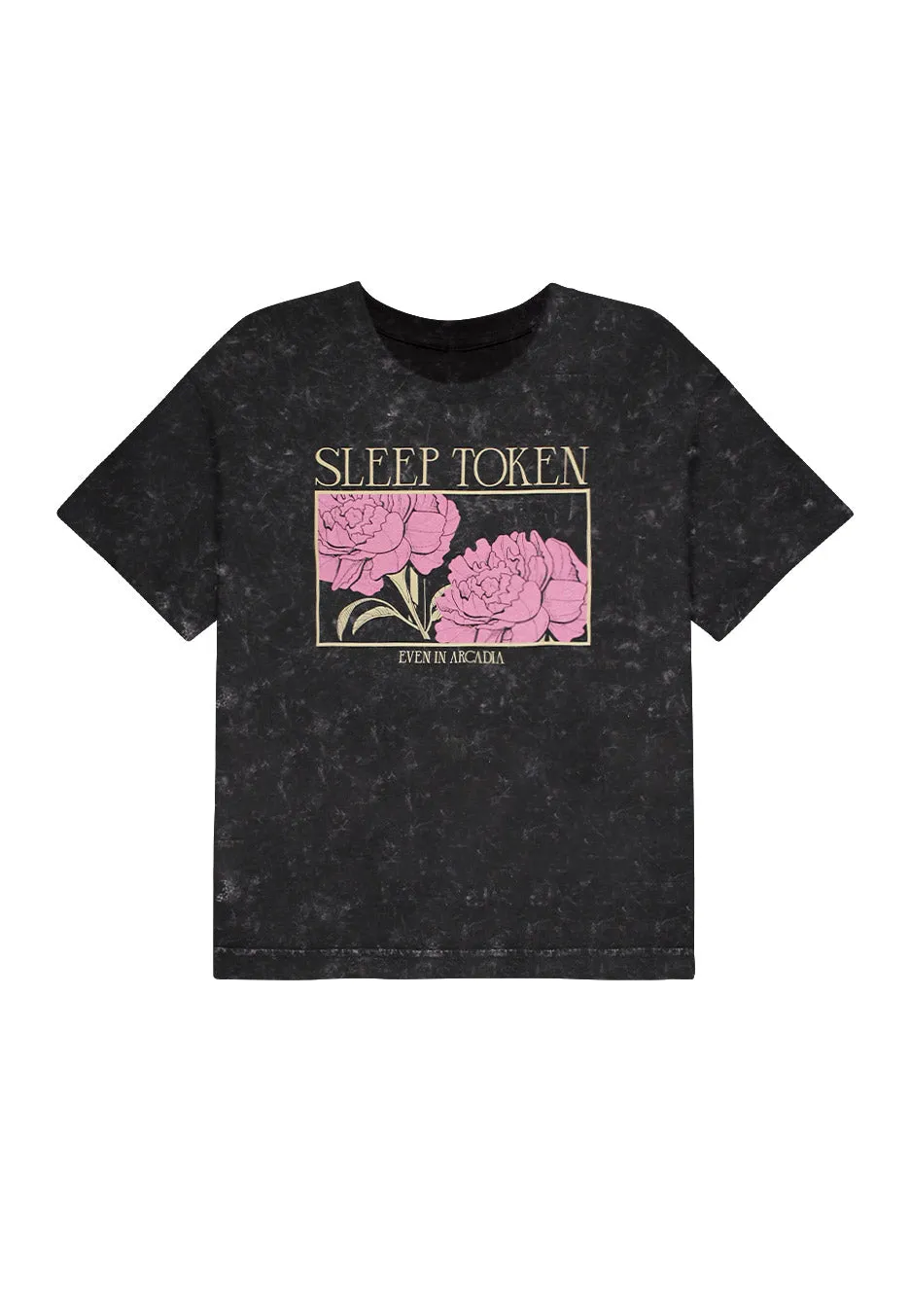 Sleep Token Damocles maglietta crop donna nero acid washed
