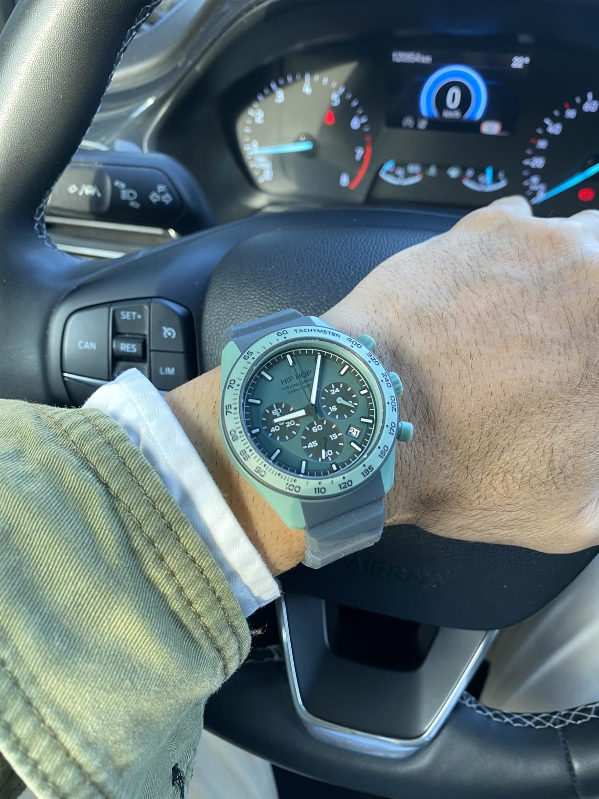 Hip Hop X Man HWU1346 orologio uomo verde cronografo