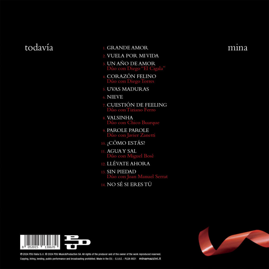 Mina Todavía CD fisico spagnolo edizione 2007