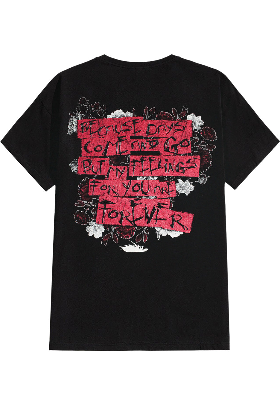 Papa Roach Heart Flowers t-shirt nera maglietta rock