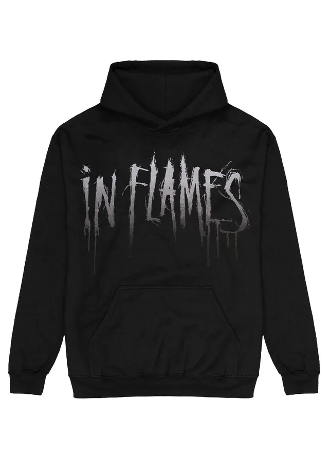 In Flames Jester Drip Felpa nera cappuccio taglia M