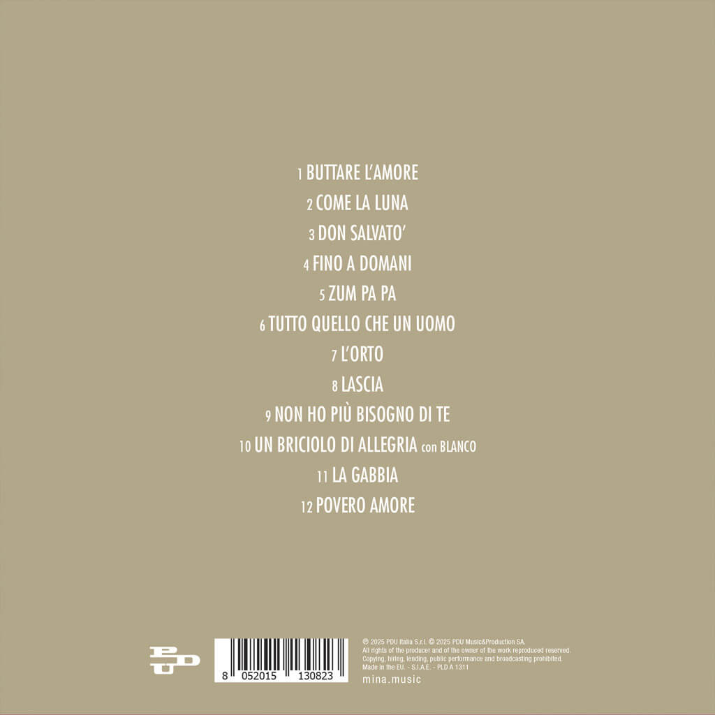 Mina Ti Amo Come Un Pazzo CD packaging 45 giri