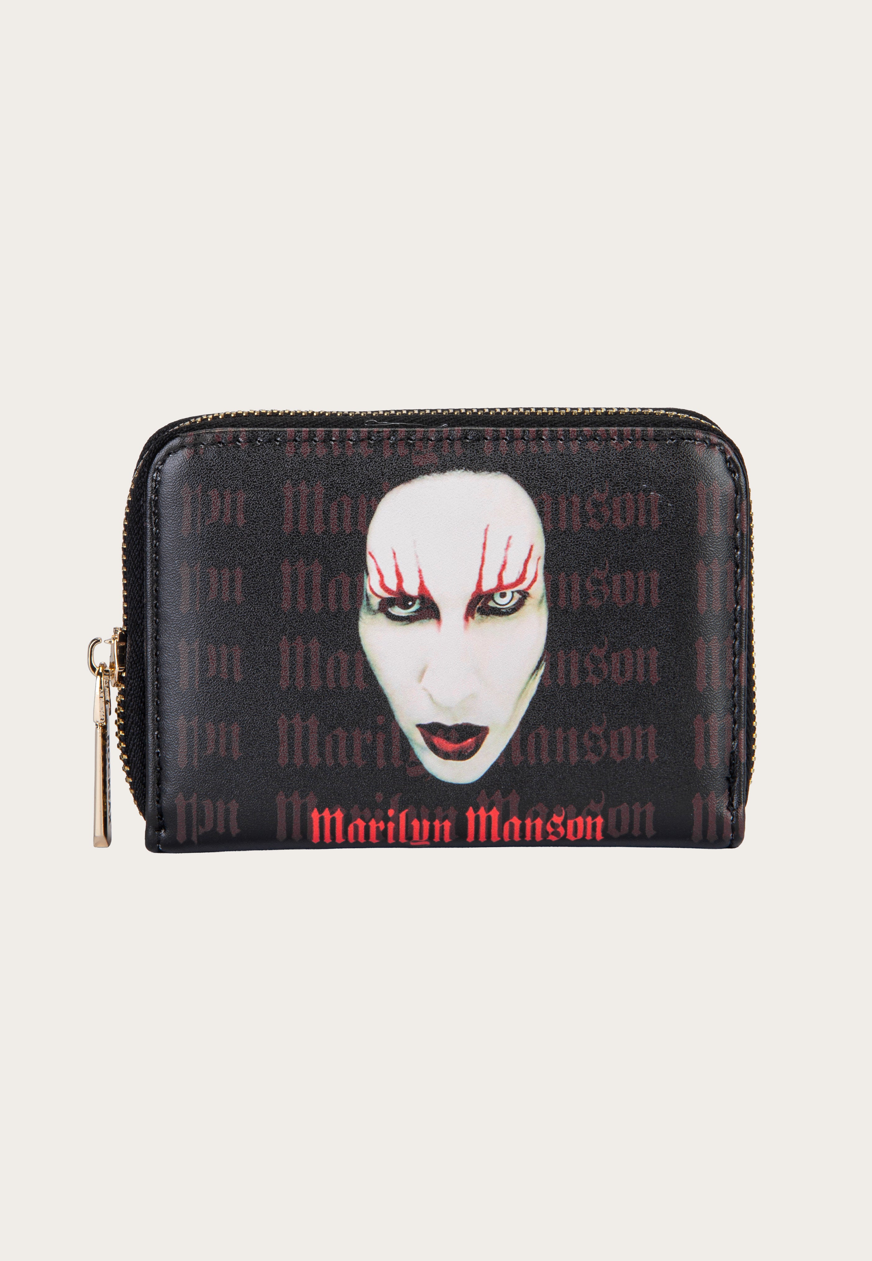 Marilyn Manson Logo Red Lips portafoglio nero onesize