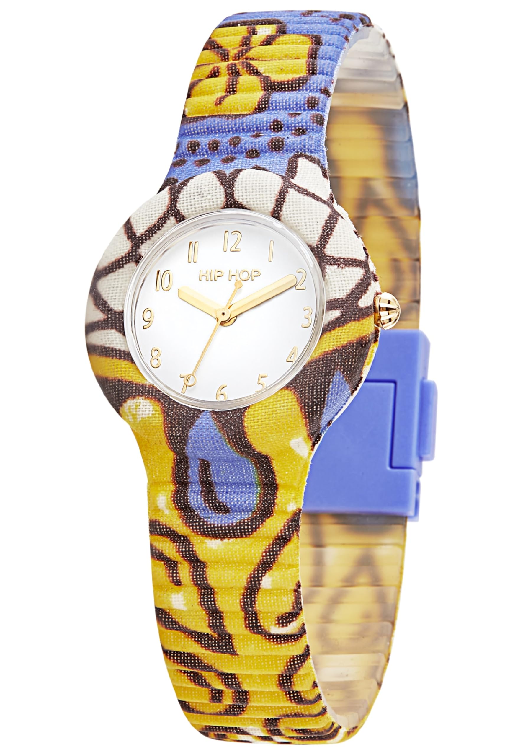 Hip Hop Wax Block orologio donna giallo e lilla 32 mm quarzo