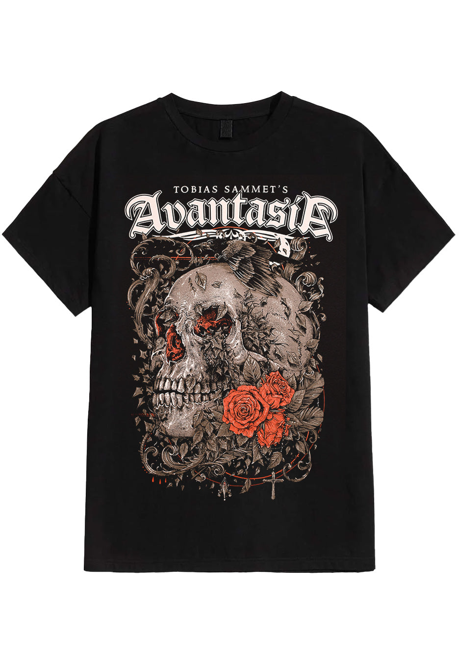 Avantasia Skull Roses t-shirt nera taglia M power metal