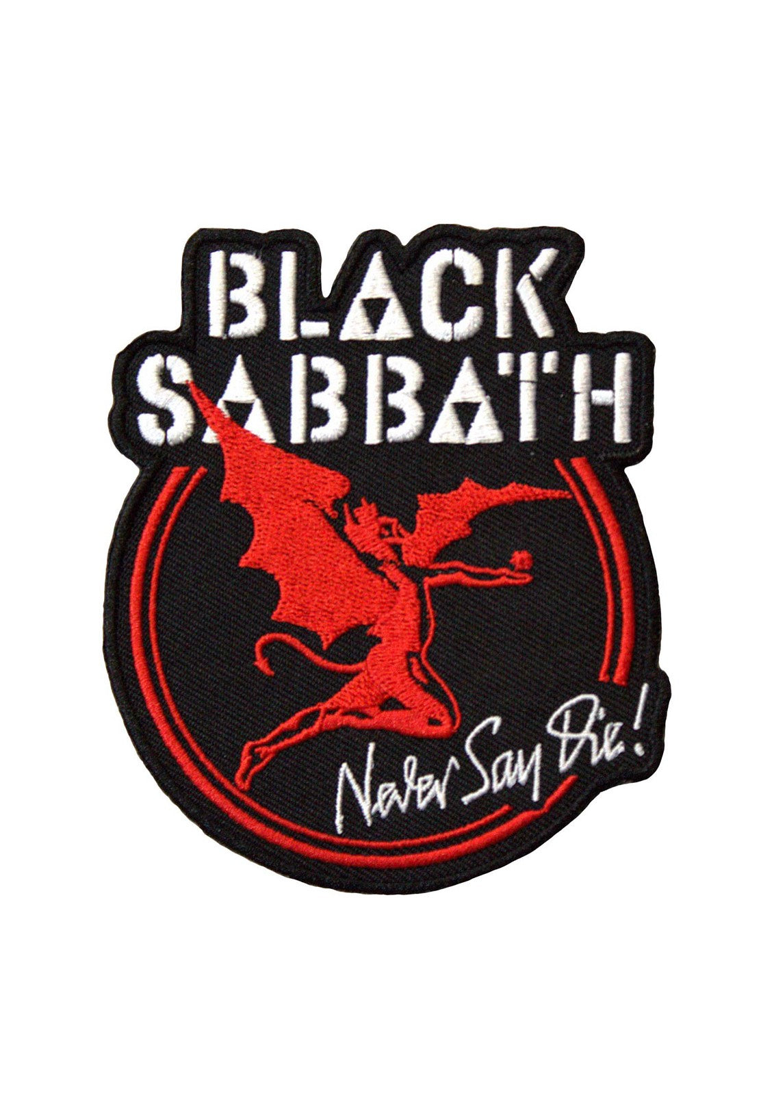 Black Sabbath Archangel Never Say Die patch toppa nera doom