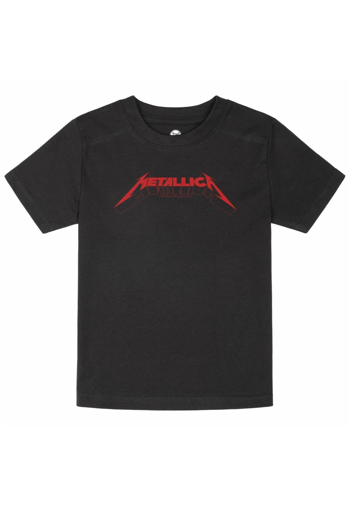 Metallica Red Logo Kids T-Shirt nera thrash metal