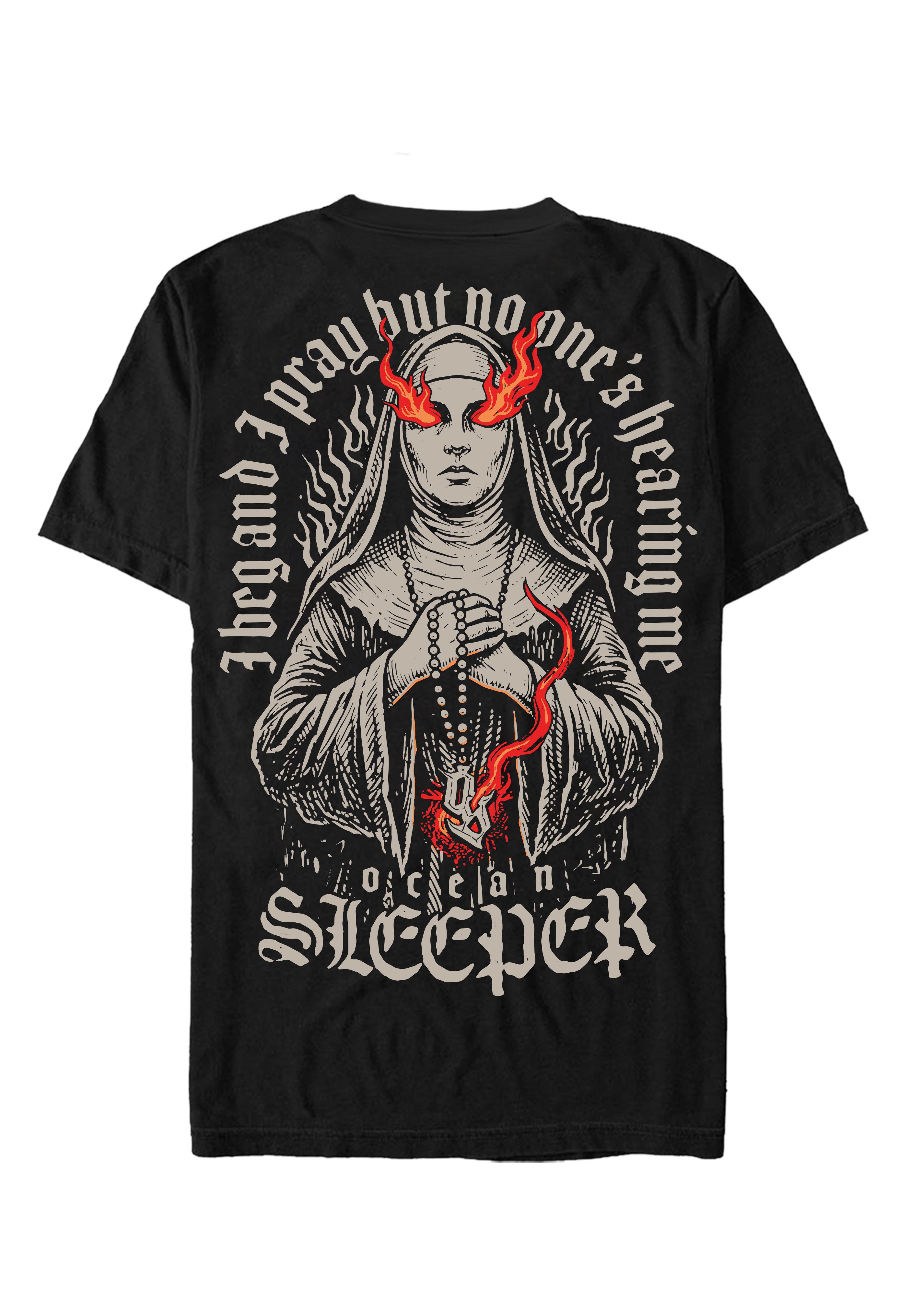 Ocean Sleeper Nun T-Shirt Maglietta Nera