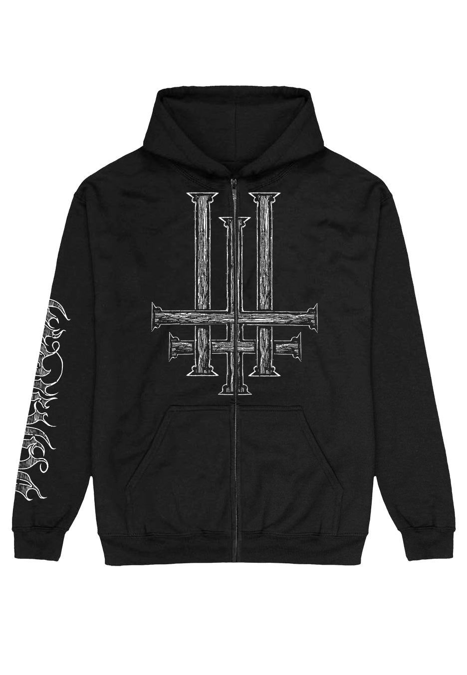Behemoth Crucified felpa con cappuccio nera