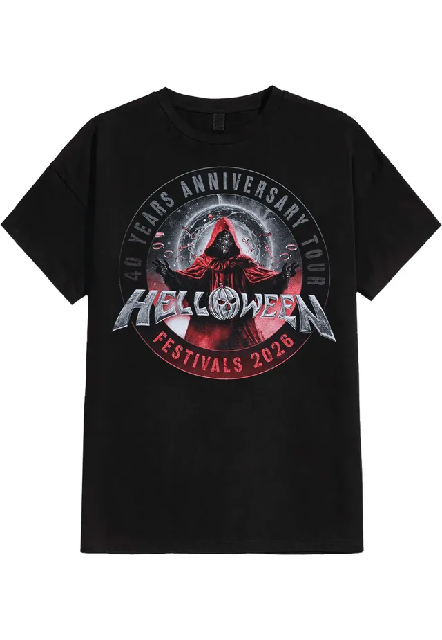 Helloween Keeper Emblem Festivals 2026 T-Shirt Nera