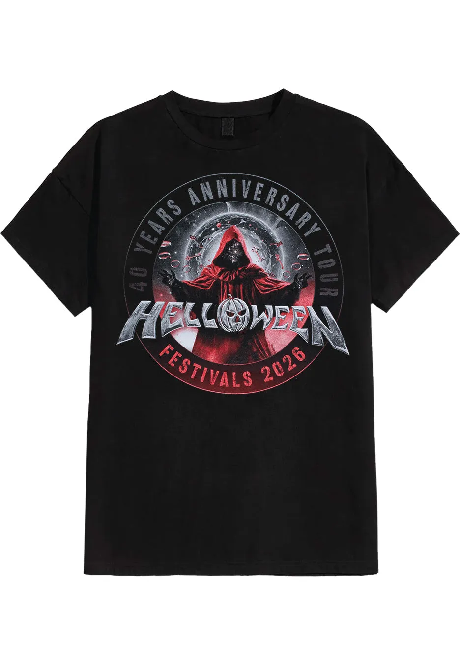 Helloween Keeper Emblem Festivals 2026 T-Shirt Nera