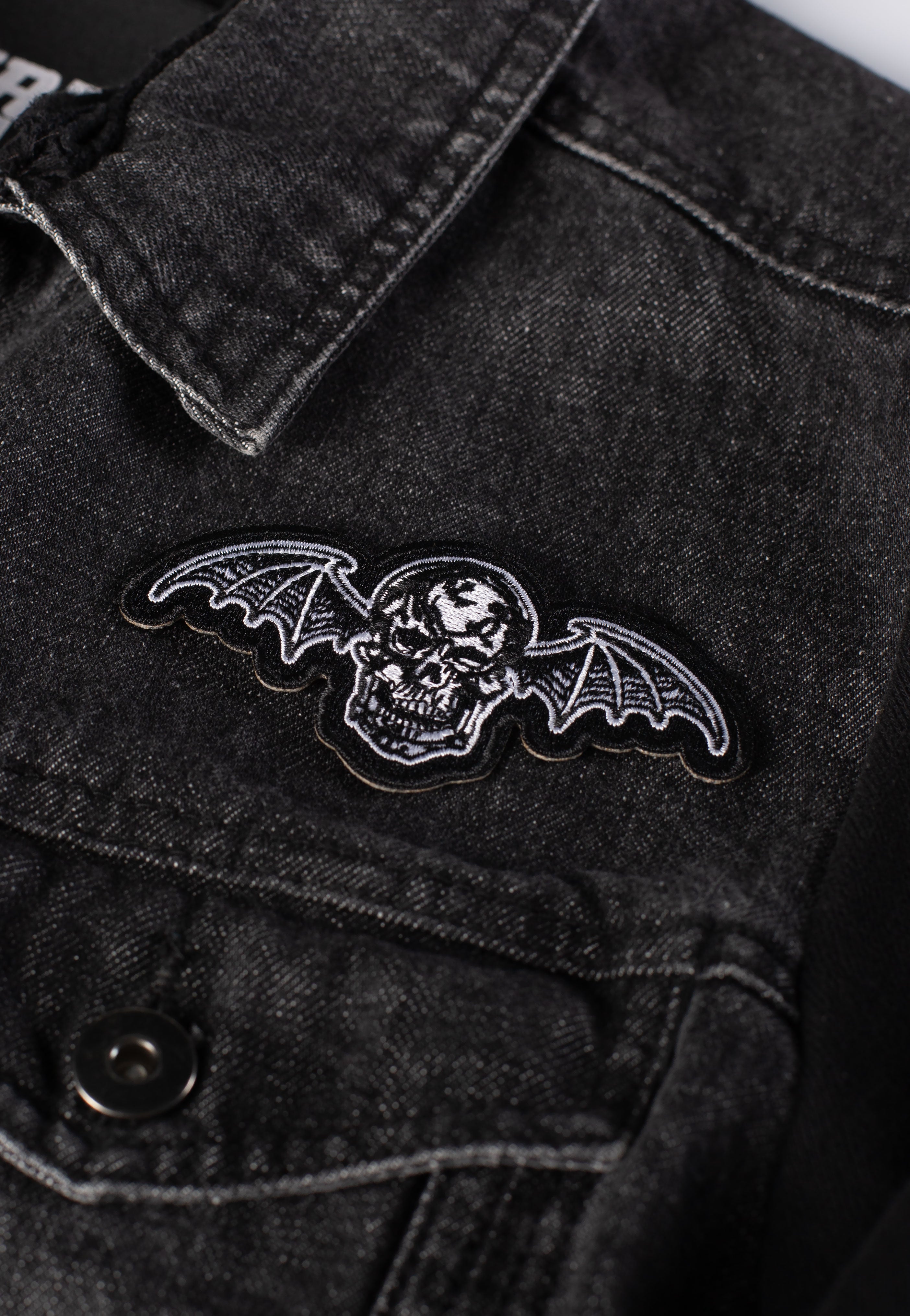 Avenged Sevenfold Deathbat patch toppa nera ricamata