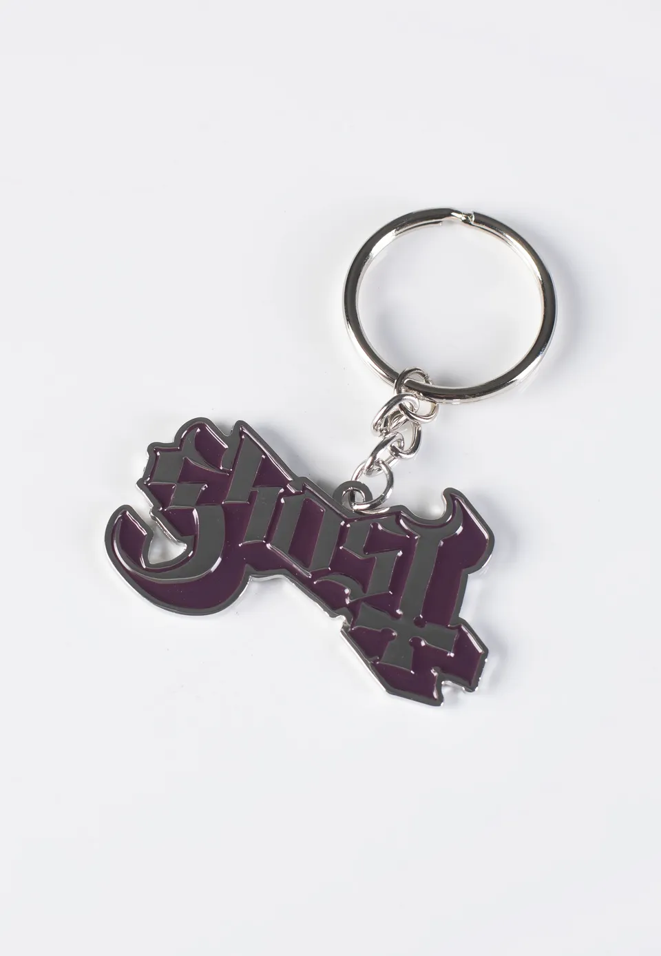 Ghost Logo portachiavi viola metallo onesize