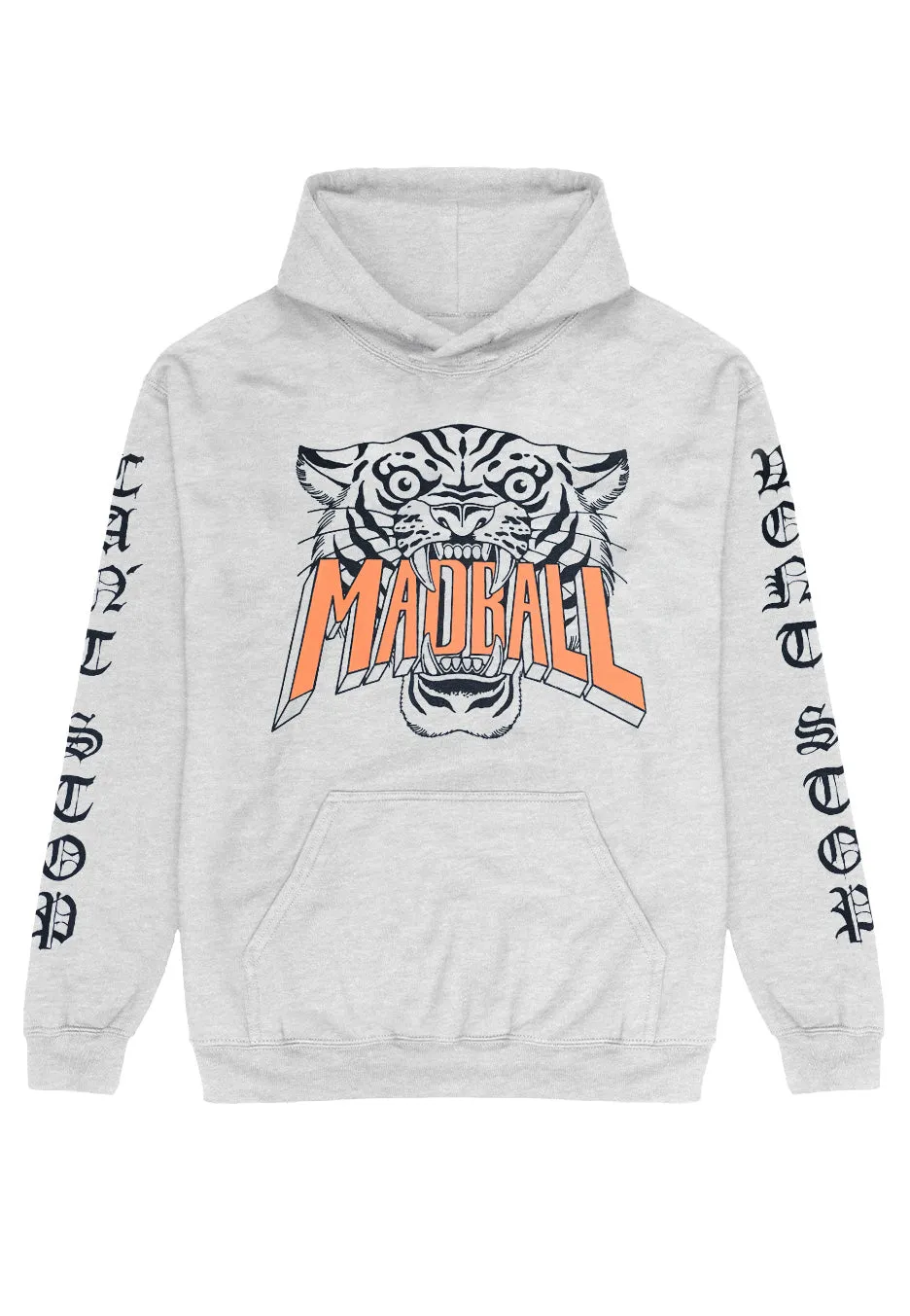 Madball Tiger Sportsgrey felpa con cappuccio grigia hardcore