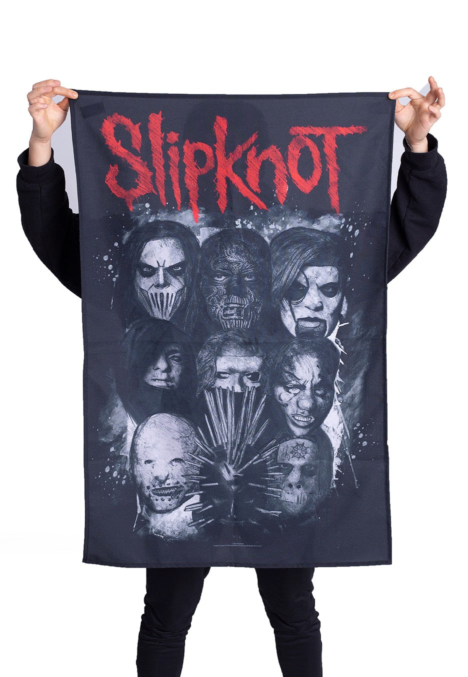 Slipknot Masks Bandiera nera nu metal