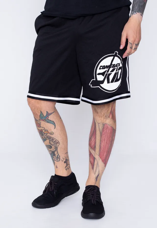 Comeback Kid Circle Striped pantaloncini mesh neri taglia L hardcore