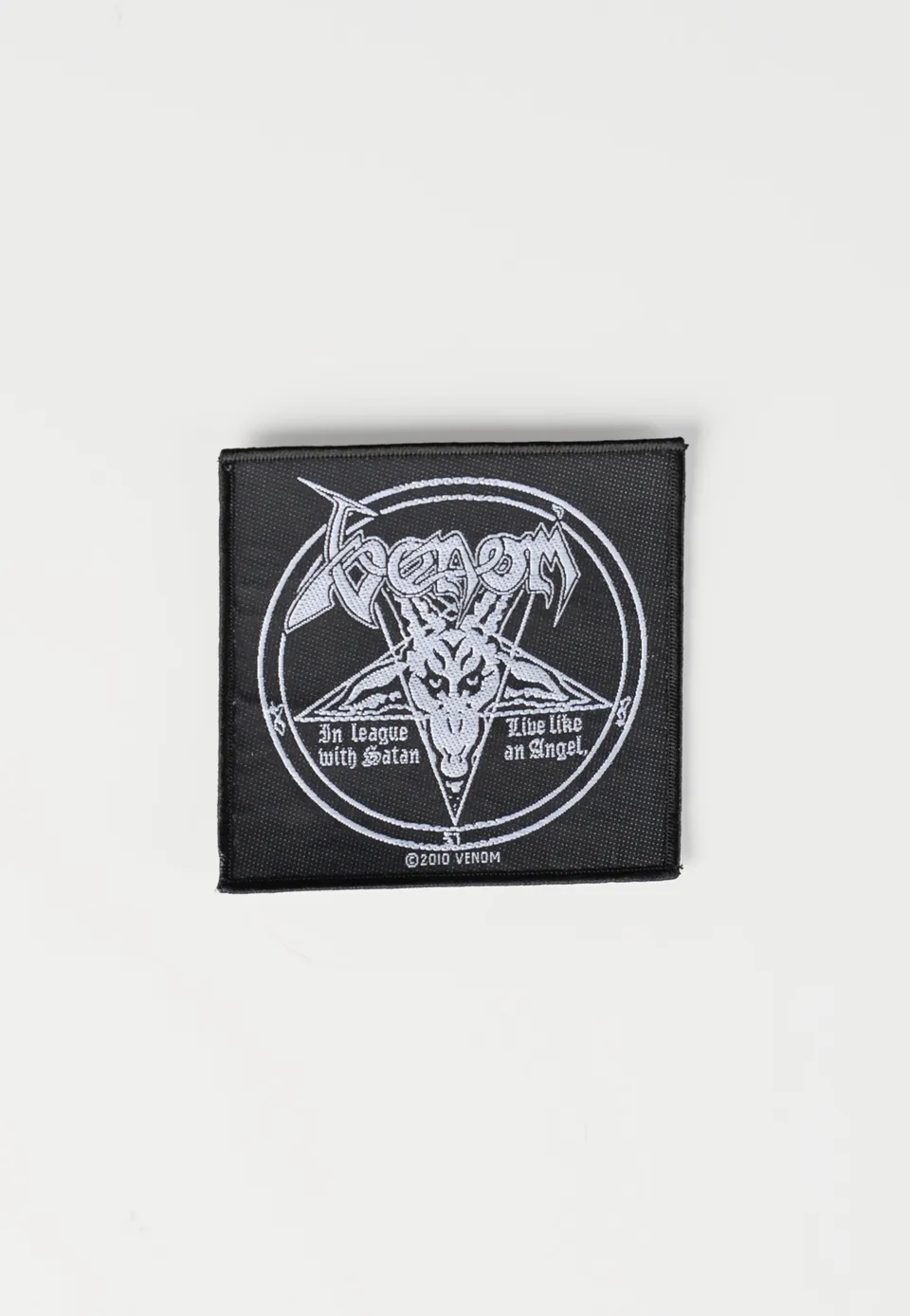 Venom In League With Satan patch nera poliestere