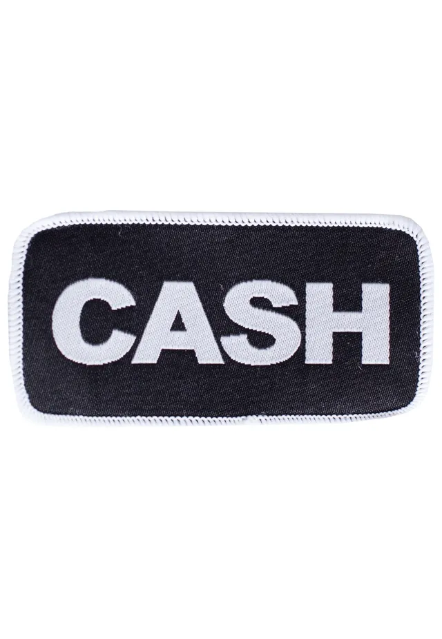 Johnny Cash Cash patch toppa ricamata nera onesize